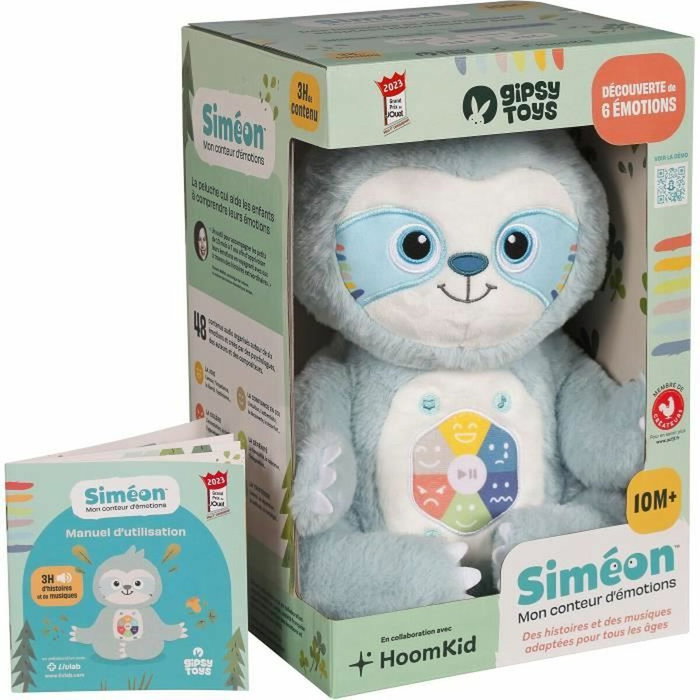 Gipsy Toys Siméon, Mon Conteur d'Emotions - Peluche Interactive Musicale