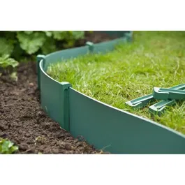 Nature Ancres pour bordure de jardin en polyéthylène recyclé - Lot de 10 piquets - Dimensions H26,7 x 1,9 x 1,8 cm - Vert
