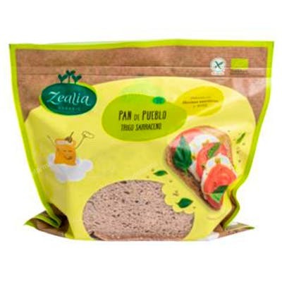 ZEALIA Pan de pain de campagne au sarrasin et pois chiche 330g - Bio, sans gluten, à la levain naturel, végan ZEALIA Pan de pain de campagne au sarrasin et pois chiche 330g - Bio, sans gluten, à la levain naturel, végan