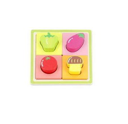 Color Baby - Puzzle en bois formes géométriques 8 pièces, jouet d'éveil pour enfant dès 12 mois