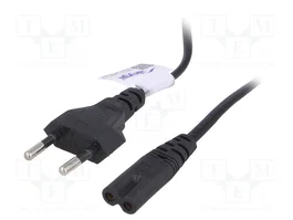 AKYGA Câble d'alimentation H03VVH2-F CEE 7/16 (C) vers IEC C7 femelle, 0,5m