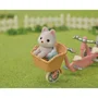 Sylvanian Families 5637 - Figurines miniatures Frères et sœurs Husky avec tandem vert et panier - Set prêt à jouer - Famille