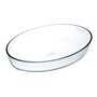 O Cuisine Plat à Four Ovale en Verre Borosilicate Transparent 26,2x17,9x6,2 cm Résistant Micro-ondes Four Congélateur