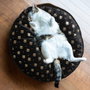 The Concept Factory Coussin pour Animaux Noir et Doré
