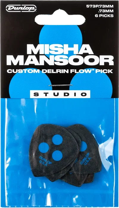 DUNLOP Pack de 6 Médiators Flow Misha Mansoor Delrin 0,73 mm