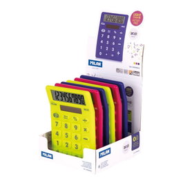 Milán Calculatrice Série Acid Couleurs Variées Lot de 6 en Exposant