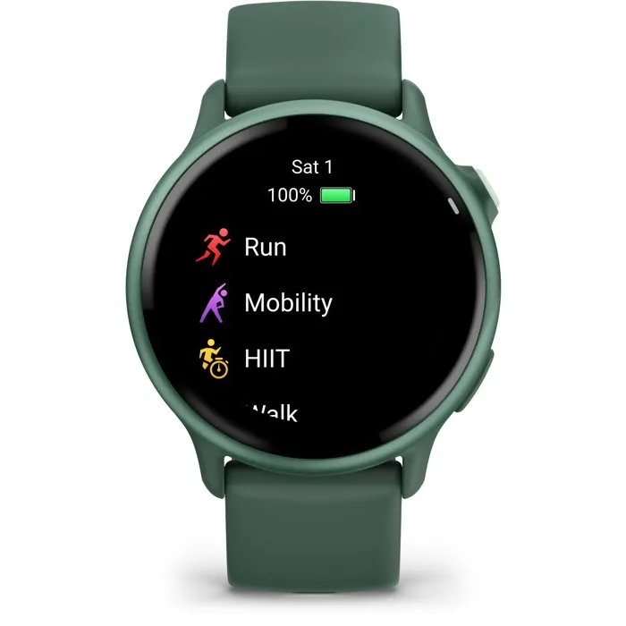Garmin Vivoactive 6, Montre connectée sport avec GPS, écran AMOLED, autonomie jusqu'à 11 jours, suivi forme & santé, vert