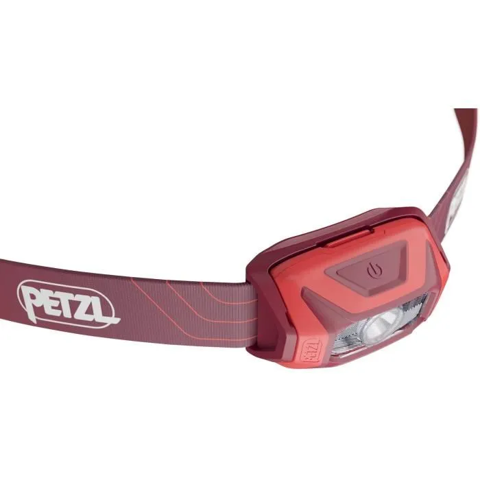 Petzl TIKKINA - Lampe frontale LED - 300 lumens - 3 piles AAA incluses - Rouge - Pour camping, trekking et bricolage