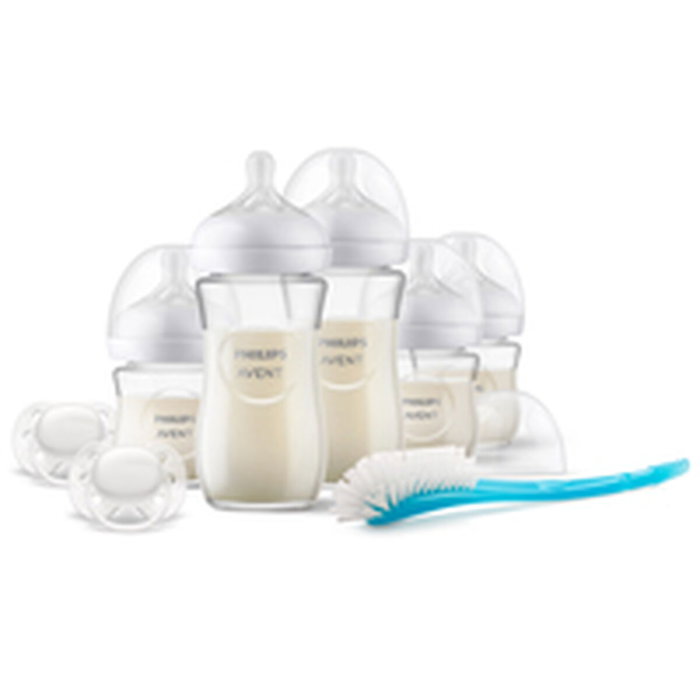 Philips Avent Kit Nouveau-né Natural Verre 3.0 avec 5 Biberons et 2 Sucettes