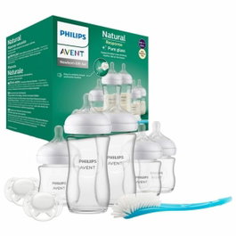 Philips Avent Kit Nouveau-né Natural Verre 3.0 avec 5 Biberons et 2 Sucettes