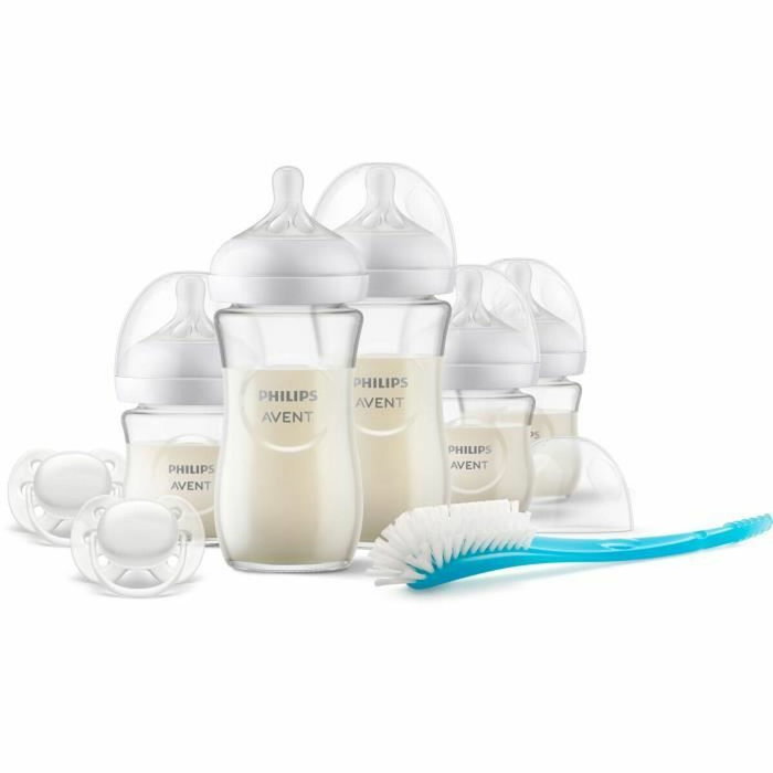 Philips Avent Kit Nouveau-né Natural Verre 3.0 avec 5 Biberons et 2 Sucettes