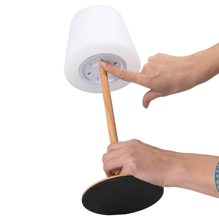 Home Deco Factory Lampe Rechargeable Effet Bois