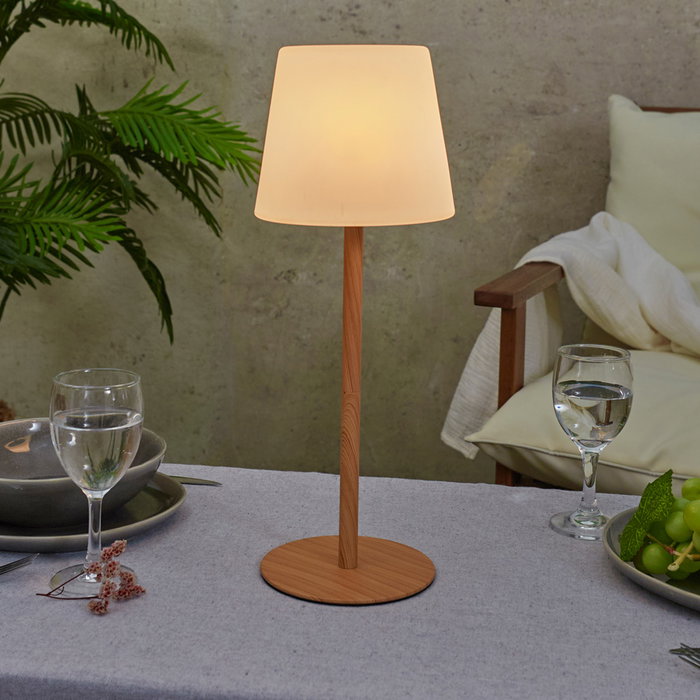 Home Deco Factory Lampe Rechargeable Effet Bois