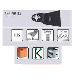 DUVER FM5113 - Lame de scie oscillante triangulaire pour multi-outils, 68 x 42 mm