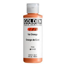 Golden Peinture Acrylique Fluide Orange de Tina 118 ml