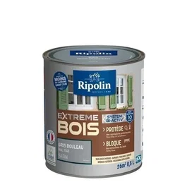 Ripolin Peinture Bois Satin Haute Protection 10 ans Gris bouleau