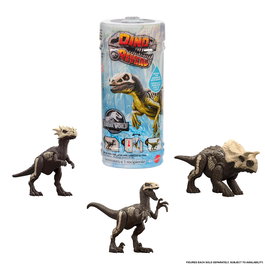 Mattel Jurassic World Reveal Figurine Dinosaure Surti - Conteneur ADN à Ouvrir avec Version Squelette Bicolore - Jouet Enfant +4 Ans