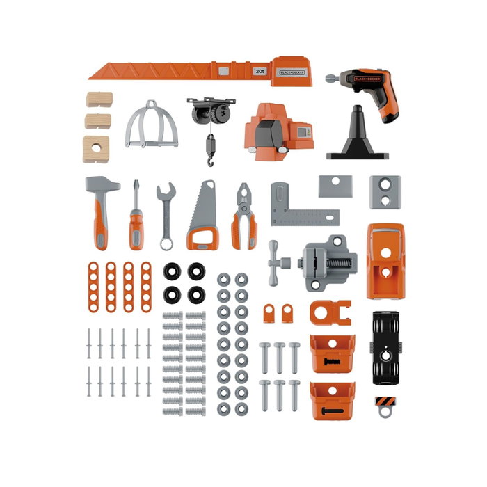 Smoby Black+Decker Etabli Bricolo Builder avec 87 accessoires Smoby Black+Decker Etabli Bricolo Builder avec 87 accessoires