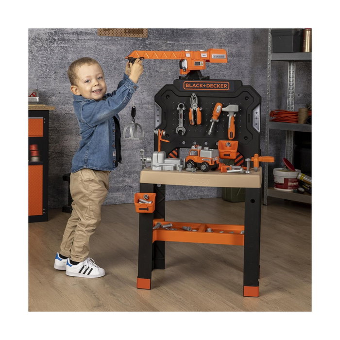Smoby Black+Decker Etabli Bricolo Builder avec 87 accessoires Smoby Black+Decker Etabli Bricolo Builder avec 87 accessoires