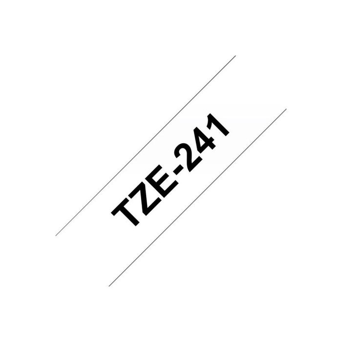 Brother TZe-241 Ruban d'étiquetage laminé noir sur blanc