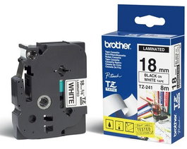 Brother TZe-241 Ruban laminé 12 mm x 8 m pour étiqueteuse
