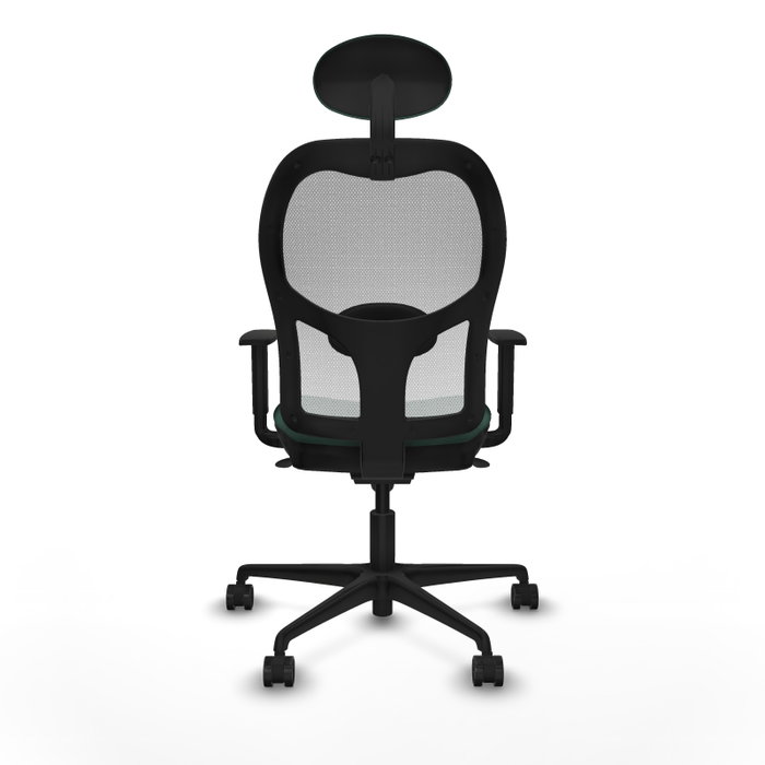Piqueras y Crespo Chaise de Bureau Jorquera Vert Bouteille et Blanc