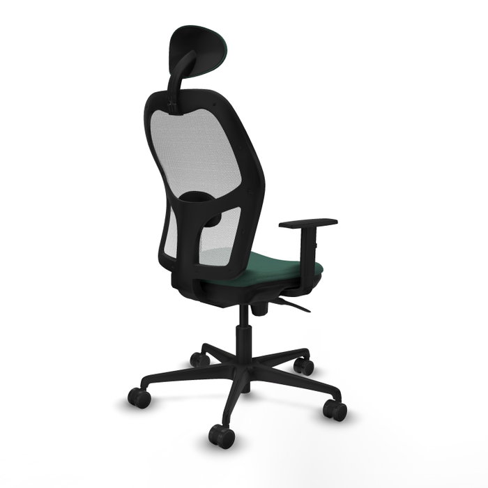 Piqueras y Crespo Chaise de Bureau Jorquera Vert Bouteille et Blanc
