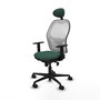 Piqueras y Crespo Chaise de Bureau Jorquera Vert Bouteille et Blanc