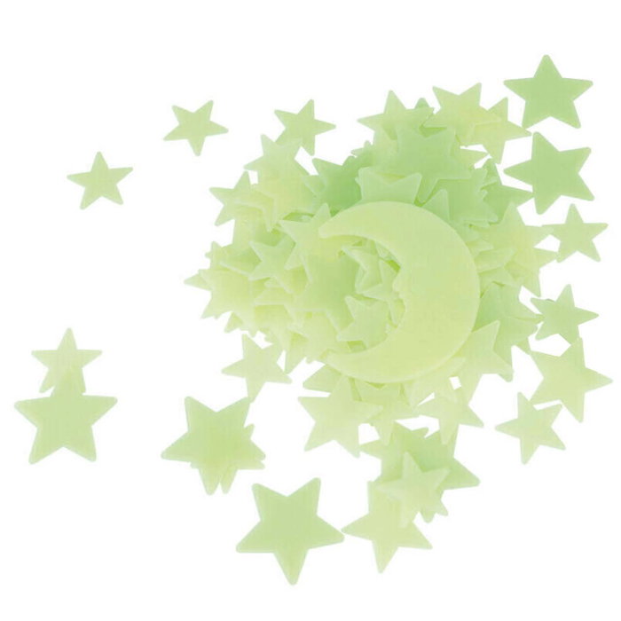 Tachan Pack de 201 étoiles et planètes luminiscentes avec autocollants - Décor de chambre et plafond avec constellations