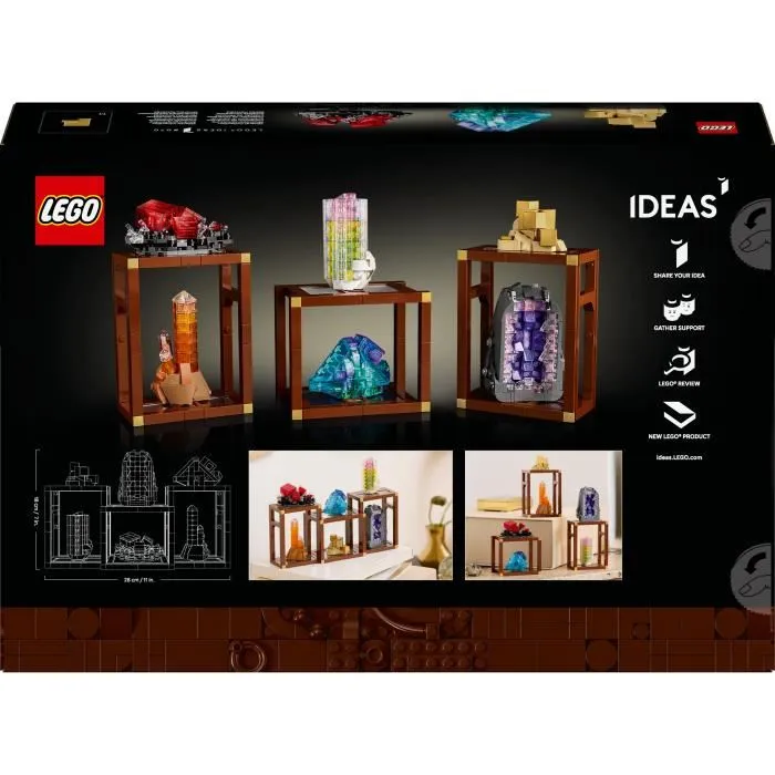 Lego Ideas 21362 - Set de Construction Adulte - Collection de Minéraux - Kit de Construction Déco