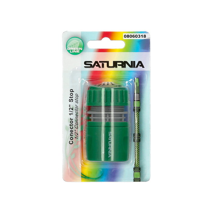 SATURNIA Raccord tuyau plastique 1/2 avec Stop blister SATURNIA Raccord tuyau plastique 1/2 avec Stop blister