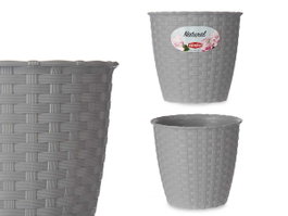 Stefanplast Pot Naturel Intérieur Extérieur 14 cm Diamètre Gris 14x13x14cm Plastique (Set de 12)