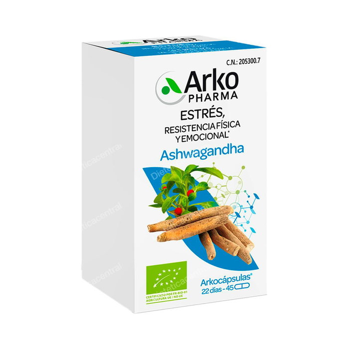 ARKOPHARMA ARKOCAPSULAS ASHWAGANDHA BIO 45 ARKOPHARMA ARKOCAPSULAS ASHWAGANDHA BIO 45