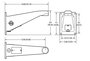 Pelco Support mural aluminium pour caméras dômes pendants, capacité 75 kg, couleur grise, série IWM/IWM24/IDM4018, compatibilité Spectra, DF5, DF8, Sarix IE