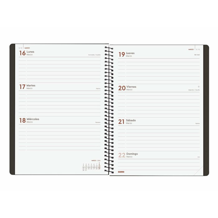 Agenda Finocam MY Noir A5 15,5 x 21,2 cm 2026