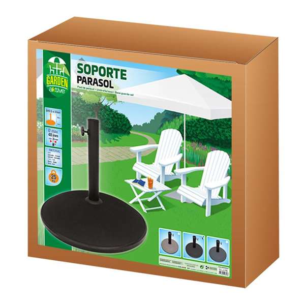 Color Baby - Support de parasol en béton avec base de 15 kg - Tube de 4.8 cm - Dimensions 45 x 33 cm Color Baby - Support de parasol en béton avec base de 15 kg - Tube de 4.8 cm - Dimensions 45 x 33 cm