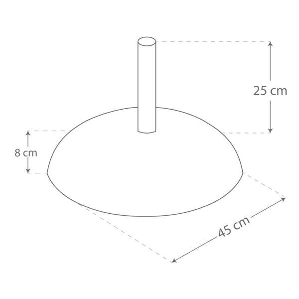Color Baby - Support de parasol en béton avec base de 15 kg - Tube de 4.8 cm - Dimensions 45 x 33 cm Color Baby - Support de parasol en béton avec base de 15 kg - Tube de 4.8 cm - Dimensions 45 x 33 cm
