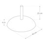 Color Baby - Support de parasol en béton avec base de 15 kg - Tube de 4.8 cm - Dimensions 45 x 33 cm