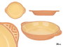 La Dehesa Cazuela en Terre Cuite Ronde Avec Anses 20 cm Jaune (Set de 8)