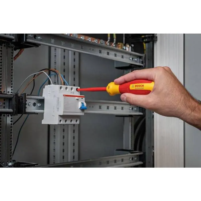 Bosch TX25x100 Tournevis isolé VDE 1000V professionnel avec manche antidérapant - TX25 x 100 mm