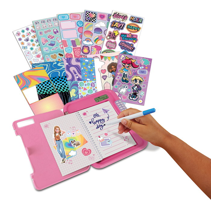 VTech - Kidisecrets 365 Mi Diario De Audios Secretos (80-581922) - Journal intime parlant pour enfants, micro pour 365 enregistrements audio, écran LCD, cadenas à code, jeux