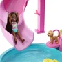 Barbie - Coffret Piscine de Rêve JFP01 avec Toboggan, Jacuzzi et Plus de 20 Accessoires - Pour Enfants à partir de 3 ans