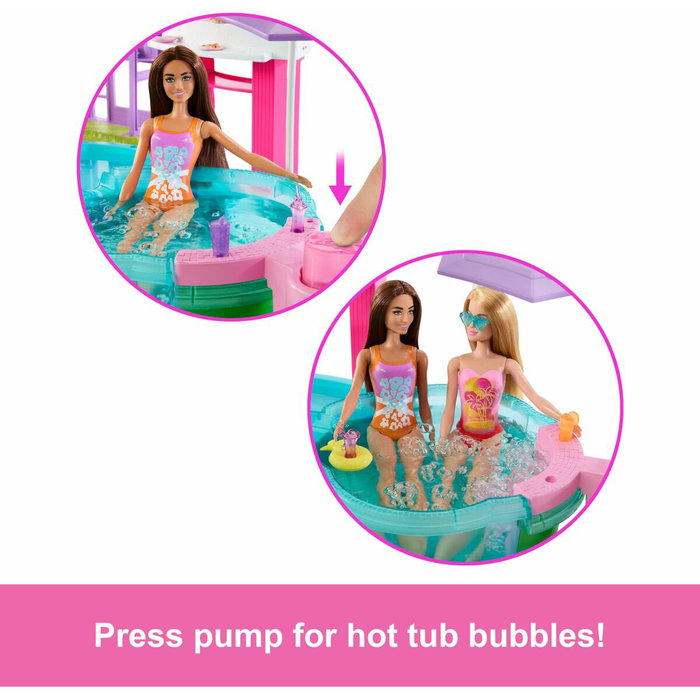 Barbie Coffret Piscine de Rêve avec Toboggan et Jacuzzi