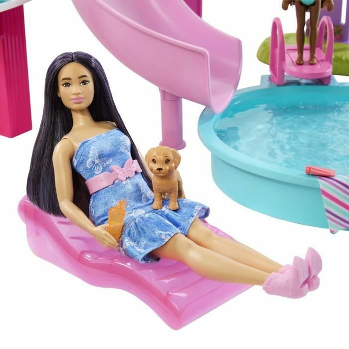 Barbie Coffret Piscine de Rêve avec Toboggan et Jacuzzi