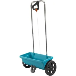 GARDENA Epandeur à engrais L sur roues 432-20 - Capacité 12.5 L, Largeur d'épandage 0.45 m pour surfaces jusqu'à 400 m²