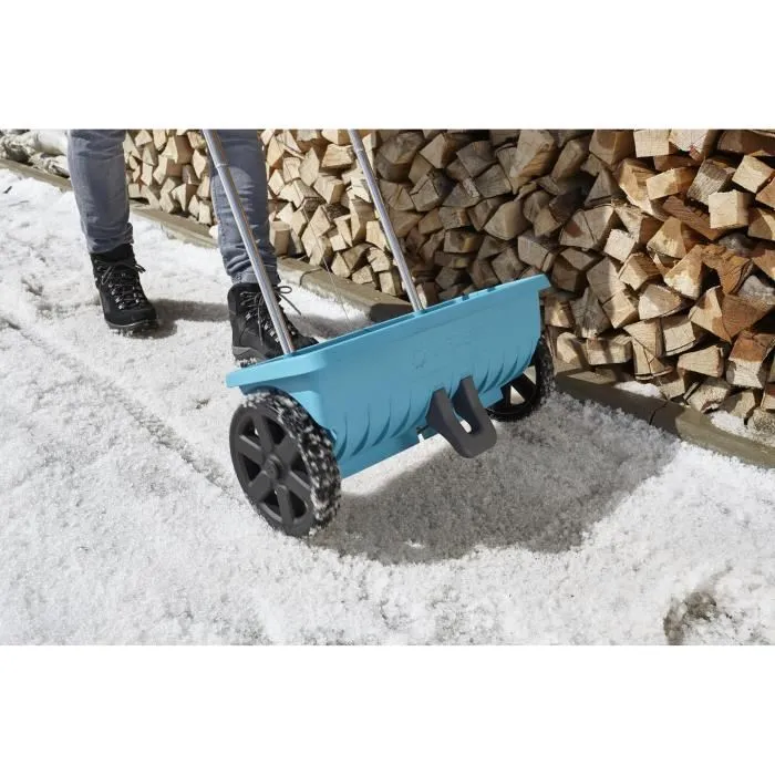 GARDENA Epandeur à engrais L sur roues 432-20 - Capacité 12.5 L, Largeur d'épandage 0.45 m pour surfaces jusqu'à 400 m²