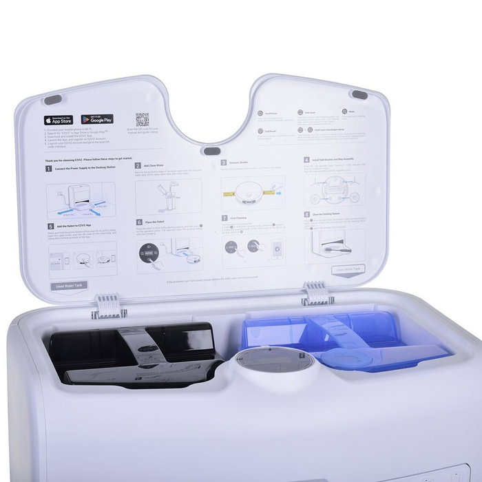 Ezviz RS2 Robot Aspirateur Laveur avec Station Blanche