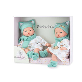 Marina&Pau Poupées jumelles Pitus 40 cm avec accessoires - Moderne et coloré pour enfants 3 ans et plus - Référence 577