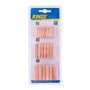 Kinzo Lot de 44 chevilles en bois 1,8x0,6 cm, 1,4x0,8 cm, 1,2x1 cm pour usage professionnel et domestique
