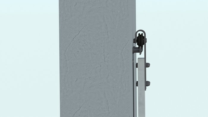 HERRAJES ALK Kit Quincaillerie Vilna pour Porte de Grange - Amorti - Rail 3 Metres